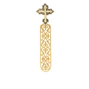 Brass Decorative Laser Cut
Bookmark With Cross on Top